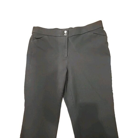 Chico's Pants Capri High Rise Straight Leg Black Women's 12 - Picture 2 of 6